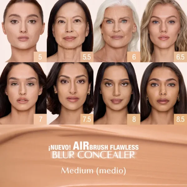 2155 (2) Corrector Airbrush flawless blur concealer Tono 10.5 Tan